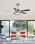 52" Zelda Chrome Reversible Ceiling Fan