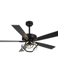 52" Zelda Black Reversible Ceiling Fan
