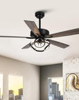 52" Zelda Black Reversible Ceiling Fan