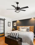 52" Zelda Black Reversible Ceiling Fan