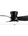 31" Mazon Flush Mount Ceiling Fan