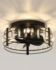 13" Modern Reversible Crystal Ceiling Fan