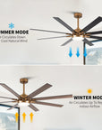 65" Balachandran Industrial Ceiling Fan