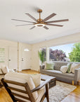 65" Modern Golden Reversible Ceiling Fan
