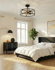 27" Modern Reversible Crystal Ceiling Fan