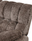 43" Leather Manual Glider Recliner with Biscuit-Padded Seat & Back