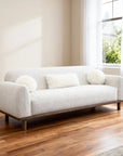 84" Mellone Mid-Century Modern Sofa in Soft Chenille