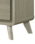 Rainier 25" Gray Wood Nightstand with 2 Drawers