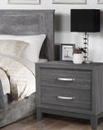 Lucien Contemporary Wood Nightstand with Spacious Drawers