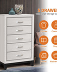 31" Bedroom Chest with 5 Drawers for Storage