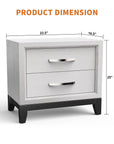 Lucien Contemporary Wood Nightstand with Spacious Drawers