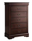 Transitional 5-Drawer Dresser Chest with Classic Bracket Feet