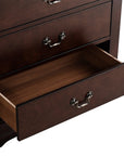 Transitional 5-Drawer Dresser Chest with Classic Bracket Feet