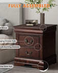 Louis Philippe Style Wood Nightstand