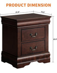 Louis Philippe Style Wood Nightstand