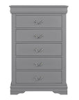 Transitional 5-Drawer Dresser Chest with Classic Bracket Feet