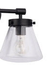 Gleam Modern Farmhouse 2-Light Black Vanity Light - IPLUS Lighting