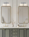 Gleam Modern Farmhouse 2-Light Black Vanity Light