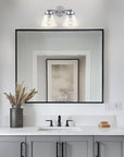 Gleam Modern Farmhouse 2-Light Black Vanity Light