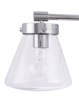 Gleam Modern 3-Light Brushed Nickel Dimmable Vanity Light - IPLUS Lighting