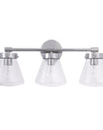 Gleam Modern 3-Light Brushed Nickel Dimmable Vanity Light - IPLUS Lighting