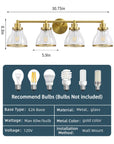 Hermosa 4-Light Modern Bathroom Vanity Light