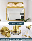 Hermosa 4-Light Modern Bathroom Vanity Light - IPLUS Lighting