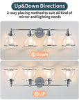 Hermosa 4-Light Modern Bathroom Vanity Light - IPLUS Lighting