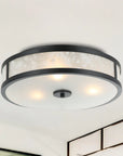 16 Inch Modern 3-Light Black Flush Mount Light - IPLUS Lighting