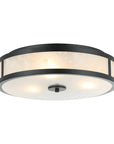 16 Inch Modern 3-Light Black Flush Mount Light - IPLUS Lighting