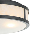 16 Inch Modern 3-Light Black Flush Mount Light