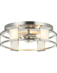 Industrial Satin Nickel 15 Inch 3-Light Flush Mount Light - IPLUS Lighting