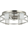 Industrial Satin Nickel 15 Inch 3-Light Flush Mount Light - IPLUS Lighting