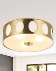 Modern Golden 14 Inch 3-Light Flush Mount Light - IPLUS Lighting