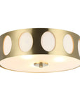 Modern Golden 14 Inch 3-Light Flush Mount Light - IPLUS Lighting