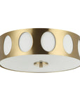 Modern Golden 14 Inch 3-Light Flush Mount Light - IPLUS Lighting