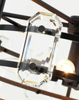 Modern Crystal 4-Light Golden Black Pendant Light - IPLUS Lighting