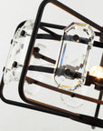 Modern Crystal 4-Light Golden Black Pendant Light