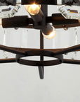 Modern Crystal 4-Light Golden Black Pendant Light