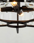 Modern Crystal 4-Light Golden Black Pendant Light - IPLUS Lighting