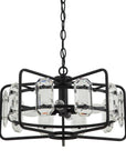 Modern Crystal 4-Light Golden Black Pendant Light - IPLUS Lighting