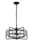 Modern Crystal 4-Light Golden Black Pendant Light - IPLUS Lighting