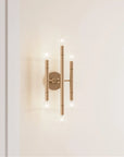 Ignis Mid Century Modern Gold 6 Light Dimmable Wall Sconce - IPLUS Lighting