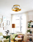 13" Golden Flush Mount Ceiling Fan