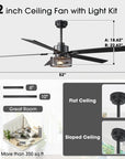 42" / 52" / 60" Eden Smart Ceiling Fan