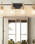 Clear Glass Jasper Modern 4-Light Bathroom Vanity Light - IPLUS Lighting