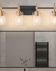 Clear Glass Jasper Modern 4-Light Bathroom Vanity Light - IPLUS Lighting