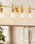 Clear Glass Jasper Modern 5-Light Bathroom Vanity Light