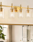 Clear Glass Jasper Modern 5-Light Bathroom Vanity Light - IPLUS Lighting