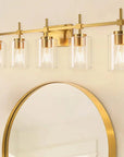 Clear Glass Jasper Modern 5-Light Bathroom Vanity Light - IPLUS Lighting